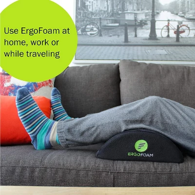 ErgoFoam Ergonomic Foot Rest Under Desk - Premium Velvet Soft Foam Footrest For Desk - Most Comfortable Desk Foot Rest In The World For Lumbar 4 ErgoFoam Ergonomic Foot Rest Under Desk - Premium Velvet Soft Foam Footrest For Desk - Most Comfortable Desk Foot Rest In The World For Lumbar - Image 2