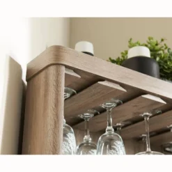 Home Source Grey Wash Corner Bar Cabinet With Mirrored Panels -Furniture Hotsale Shop GUEST 331c71b0 6312 4aa2 af52 3665e9761de3