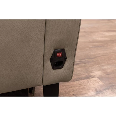 Marley Leather Power Recliner Sofa Loveseat With Power Headrests Beige - Abbyson Living 8 Marley Leather Power Recliner Sofa Loveseat With Power Headrests Beige - Abbyson Living - Image 6