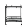 28" Rectangular Metal 2 Tier Bar Cart Black - Sagebrook Home -Furniture Hotsale Shop GUEST 346dc613 ec54 40e0 a7a0 8a9fe6061bbf