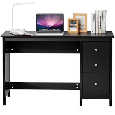 Computer Desk Study Writing Desk Home Office Workstation With 3 Drawers WhiteBlack 11 Computer Desk Study Writing Desk Home Office Workstation With 3 Drawers WhiteBlack - Image 9