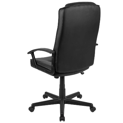 Emma And Oliver High Back Black LeatherSoft Task Chair With Arms - Desk Chair 12 Emma And Oliver High Back Black LeatherSoft Task Chair With Arms - Desk Chair - Image 10