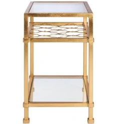 Hanzel Gold Leaf Glass Side Table - Gold - Safavieh 13 Hanzel Gold Leaf Glass Side Table - Gold - Safavieh -Furniture Hotsale Shop GUEST 388cbb23 4db8 4c89 94b0 b8557be7f105