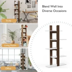 Costway 5-Tier Bookshelf Freestanding Storage Shelf Tree Bookshelf Room Divider -Furniture Hotsale Shop GUEST 391bf145 4fc2 436e 85c8 c6f028c0fe76