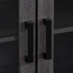 Fremont TV Stand For TVs Up To 95" With Glass Cabinets Dark Gray - CorLiving 19 Fremont TV Stand For TVs Up To 95" With Glass Cabinets Dark Gray - CorLiving -Furniture Hotsale Shop GUEST 3ab39573 00d2 4f40 98a5 f3b1986572c6