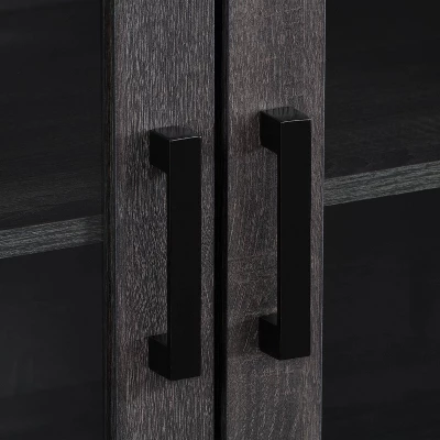 Fremont TV Stand For TVs Up To 95" With Glass Cabinets Dark Gray - CorLiving 10 Fremont TV Stand For TVs Up To 95" With Glass Cabinets Dark Gray - CorLiving - Image 8