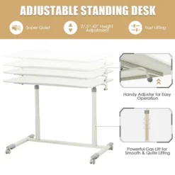 Costway Height Adjustable Computer Desk Sit To Stand Rolling Notebook Table Portable 16 Costway Height Adjustable Computer Desk Sit To Stand Rolling Notebook Table Portable -Furniture Hotsale Shop GUEST 3b725b16 fc14 430f 8fa8 a64950cf4b34