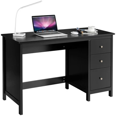 Computer Desk Study Writing Desk Home Office Workstation With 3 Drawers WhiteBlack 12 Computer Desk Study Writing Desk Home Office Workstation With 3 Drawers WhiteBlack - Image 10
