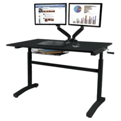 Sit And Stand Adjustable Height Desk With Casters - Atlantic -Furniture Hotsale Shop GUEST 3d8b9b21 87a8 4551 bc69 279906bfc206