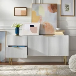 Valen Channel Front Large Buffet White - Lifestorey -Furniture Hotsale Shop GUEST 3dc27ee6 04cc 45bd a8be 03956defa3af