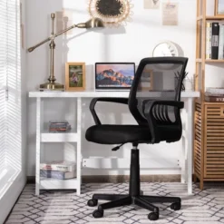 Costway Height Adjustable Mid-Back Mesh Chair Executive Chair W/ Lumbar Support 13 Costway Height Adjustable Mid-Back Mesh Chair Executive Chair W/ Lumbar Support -Furniture Hotsale Shop GUEST 3e45ec95 b804 4e6f aac5 afd9d414cd2d