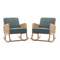Set Of 2 Adena Rocking Accent Chair With Rattan Arms | Karat Home 30 Set Of 2 Adena Rocking Accent Chair With Rattan Arms | Karat Home -Furniture Hotsale Shop GUEST 3ee6dd66 4994 45fc 99ca fce953f79391