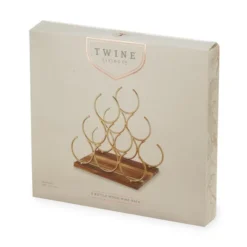Twine Pyramid 6 Bottle Wood Wine Rack, Holds 6 Standard Wine Bottles, Wood Base, Gold 12 Twine Pyramid 6 Bottle Wood Wine Rack, Holds 6 Standard Wine Bottles, Wood Base, Gold -Furniture Hotsale Shop GUEST 3f543b8b 870d 45cd 912d e56dda6b95e5