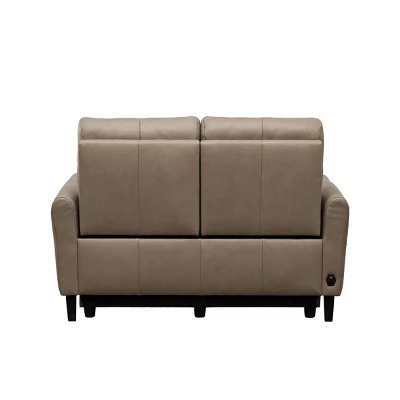 Marley Leather Power Recliner Sofa Loveseat With Power Headrests Beige - Abbyson Living 7 Marley Leather Power Recliner Sofa Loveseat With Power Headrests Beige - Abbyson Living - Image 5