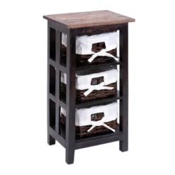 Small Wood Shelf With Basket Drawers Dark Brown - Olivia & May -Furniture Hotsale Shop GUEST 3f9cc00f 051e 4849 a6e5 b4a62075eaa3