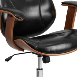 Merrick Lane Mid-Back Ergonomic Office Chair Executive Swivel Bentwood Frame Desk Chair In Black Faux Leather 24 Merrick Lane Mid-Back Ergonomic Office Chair Executive Swivel Bentwood Frame Desk Chair In Black Faux Leather -Furniture Hotsale Shop GUEST 426d4d5b 58cb 4f54 ac8c 73fd568338cc 1