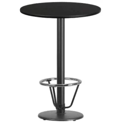 Emma And Oliver 30" Round Laminate Bar Table With 18" Round Foot Ring Base -Furniture Hotsale Shop GUEST 42bb4cf5 fa1e 436c b362 ccd78b10f13e
