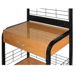 Better Home Products Kristi Metal Frame Microwave Stand With Storage In Black -Furniture Hotsale Shop GUEST 42dc01bd a742 40ee 8666 e145b9edfed5