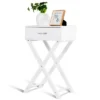 Costway 2 PCS Nightstand X-Shape Drawer Accent Side End Table Modern Home Furniture White -Furniture Hotsale Shop GUEST 42f8c26c 4f83 4a9e b29a e3a101652aa9
