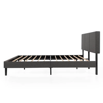 Cambril Upholstered Platform Bed Frame With Sustainable Bamboo Slats Gray - Zinus 6 Cambril Upholstered Platform Bed Frame With Sustainable Bamboo Slats Gray - Zinus - Image 5
