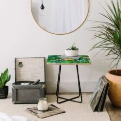 Square 83 Oranges Dense Forest Side Table Green/Black - Deny Designs -Furniture Hotsale Shop GUEST 45111472 7c6d 4e4d 80a6 116893fdf221