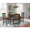 36"x36" Counter Height Dining Set With 4 Emily Stools - International Concepts
