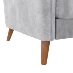 Magnolia 2 Seater Loveseat Sofa With Pillows Pocket Coil Seating Light Gray Velvet - Novogratz -Furniture Hotsale Shop GUEST 455032f4 b64d 42ca 8bee 68653712ecc5