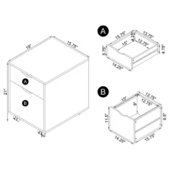 Noorvik 7 Drawer Writing Desk Set With 2 File Cabinets Dark Oak - Coaster -Furniture Hotsale Shop GUEST 4563ab22 a03a 4ddd b2e7 4050ab36fdbc