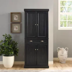 Seaside Kitchen Pantry Distressed Black - Crosley -Furniture Hotsale Shop GUEST 45c732be f8c8 4a95 bf1d acf51d9ff2cd