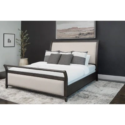 6pc Cindi Sleigh Bedroom Set Gray - Abbyson Living 4 6pc Cindi Sleigh Bedroom Set Gray - Abbyson Living - Image 2