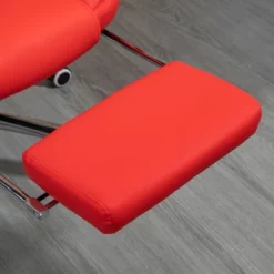 HOMCOM High-Back Executive Office Chair With Footrest, PU Leather Computer Chair With Reclining Function And Armrest, Ergonomic Office Chair, Red -Furniture Hotsale Shop GUEST 4695cfc3 c41e 4cbe bcf3 90152e49769d