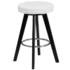 Emma And Oliver 24"H Contemporary Vinyl Counter Stool With Cappuccino Wood Frame -Furniture Hotsale Shop GUEST 47c39f6f 4a18 4a42 a4fb ddf653d99b5c