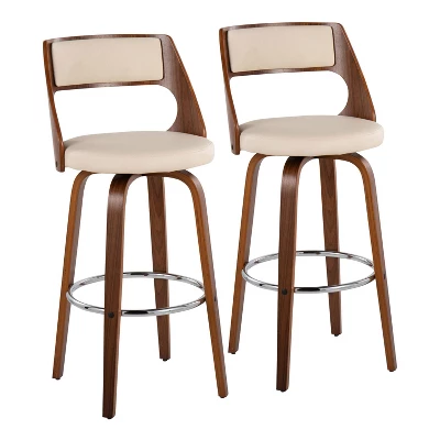 Set Of 2 Cecina Upholstered Barstools - Lumisource 14 Set Of 2 Cecina Upholstered Barstools - Lumisource - Image 12