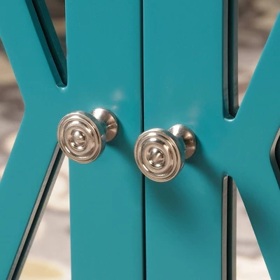 Harbor View 2 Door Geometric Accent Storage Cabinet - Caribbean Blue - Sauder 7 Harbor View 2 Door Geometric Accent Storage Cabinet - Caribbean Blue - Sauder - Image 5