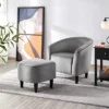 Yaheetech Fabric Upholstered Accent/Barrel Chair And Ottoman Set For Living Room -Furniture Hotsale Shop GUEST 4a482eb8 c9f9 48f3 9d51 baebba6e73c2