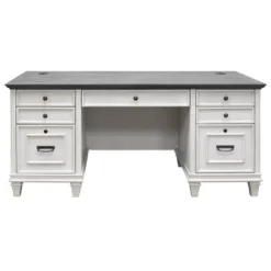 Hartford Double Pedestal Desk - Martin Furniture -Furniture Hotsale Shop GUEST 4f1c799b 9811 4f7f a5ac 1327d259d440