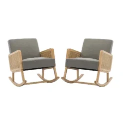 Set Of 2 Adena Rocking Accent Chair With Rattan Arms | Karat Home 28 Set Of 2 Adena Rocking Accent Chair With Rattan Arms | Karat Home -Furniture Hotsale Shop GUEST 4f553ed6 884d 4a8e 8836 377642f3b43c