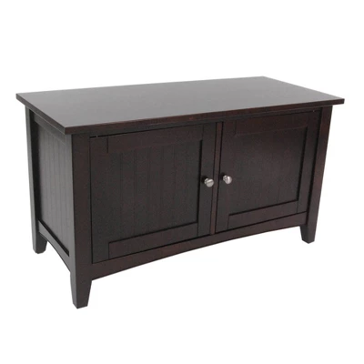 Shaker Cottage Storage Cabinet Bench Espresso - Alaterre Furniture 5 Shaker Cottage Storage Cabinet Bench Espresso - Alaterre Furniture - Image 3