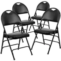 Emma And Oliver 4 Pack Home & Office Easy-Carry Party Events Padded Folding Chair -Furniture Hotsale Shop GUEST 4fc508e7 bed5 4646 8348 f2040c6eb021