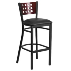 Flash Furniture Black Decorative Cutout Back Metal Restaurant Barstool -Furniture Hotsale Shop GUEST 50e9766e 3f0c 418c 8553 23e35ebc2bc8