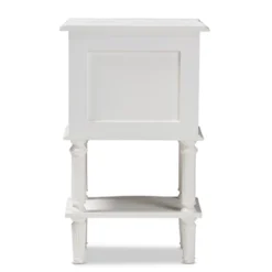 Audrey Finished 2 Drawer Nightstand White - Baxton Studio -Furniture Hotsale Shop GUEST 5216d4b7 759f 4207 ad04 15b2165beb4a