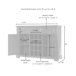 Alexandria Sideboard Cabinet With Wine Storage Black - Crosley -Furniture Hotsale Shop GUEST 52416422 6a7d 4f2b a16b 3a722598dfa7