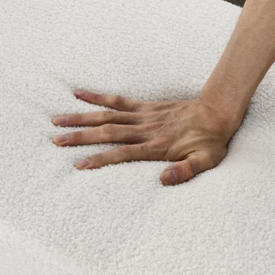 Donna 52" Large Storage Ottoman Upholstered Teddy Bench With Solid Wood Legs-Maison Boucle 8 Donna 52" Large Storage Ottoman Upholstered Teddy Bench With Solid Wood Legs-Maison Boucle - Image 6