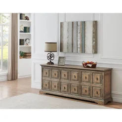 Dennis Antique Insipired 3 Door Storage Credenza/Sideboard Weathered Brown - Treasure Trove -Furniture Hotsale Shop GUEST 53879425 d2a6 45e4 bb69 bc5283c3fe22