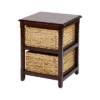 21.25" Seabrook TwoTier Storage Unit With Espresso And Natural Baskets - OSP Home Furnishings -Furniture Hotsale Shop GUEST 543fa3e7 8cd7 49cd 9791 841afcc32f85