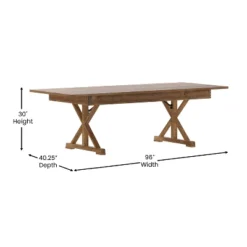 Merrick Lane 8' X 40" Rectangular Antique Rustic Solid Pine Foldable Dining Table With Crisscross Legs 23 Merrick Lane 8' X 40" Rectangular Antique Rustic Solid Pine Foldable Dining Table With Crisscross Legs -Furniture Hotsale Shop GUEST 55fed57a 2443 416c 9379 966faf846a67
