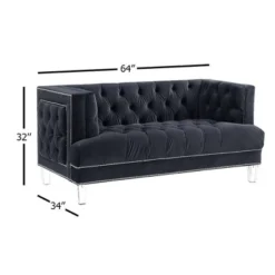 64" Ansario Sofa Charcoal Velvet - Acme Furniture -Furniture Hotsale Shop GUEST 5731b435 2301 4f65 afde fd43984da03f