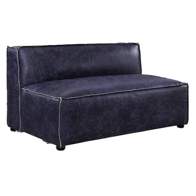 52" Birdie Sofa With Top Grain Leather Vintage Blue - Acme Furniture 7 52" Birdie Sofa With Top Grain Leather Vintage Blue - Acme Furniture - Image 5