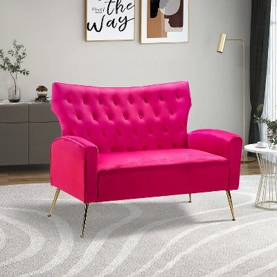 Brion 48" Contemporary Wingback Design Loveseat | KARAT HOME 20 Brion 48" Contemporary Wingback Design Loveseat | KARAT HOME - Image 18