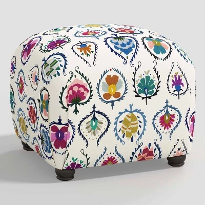 Poppy Ottoman In Damask - Skyline Furniture 6 Poppy Ottoman In Damask - Skyline Furniture - Image 5